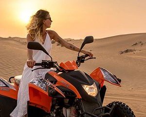 Red Dunes Quad Bike Safari with BBQ & Ferrari world Trip