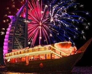 New Year Cruise with Burj Al-Arab Fireworks View