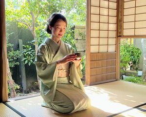 Tea Ceremony in a Japanese painter's Garden in Kyoto