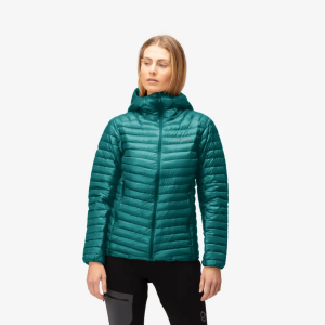 Norrona Trollveggen Superlight Down850 Hood Womens | Teal | Medium | Christy Sports